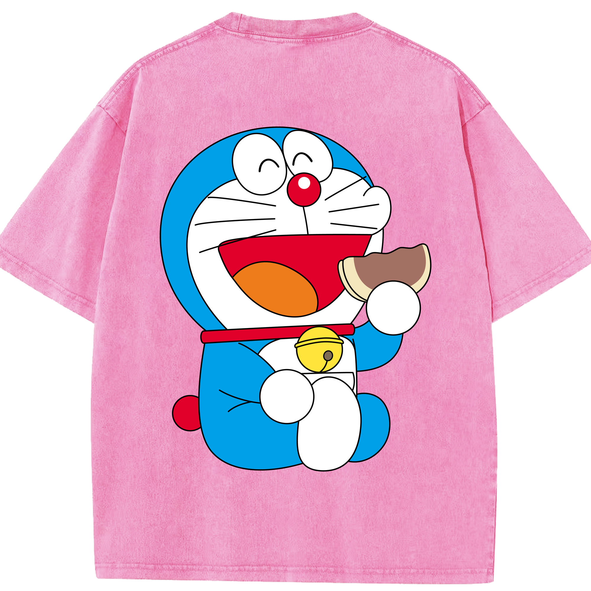 （画像用） ドラえもん Doraemon 綿100% ヴィンテージ風 半袖Tシャツ（背面プリント）